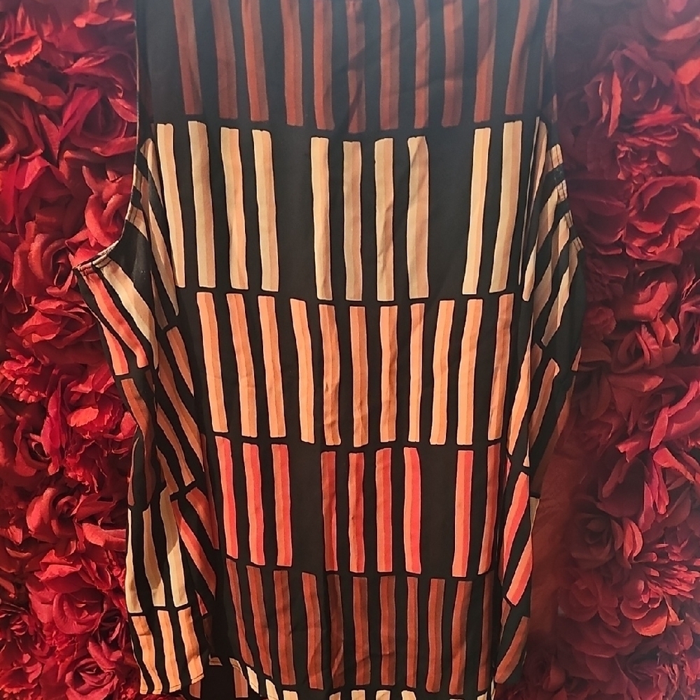APT. 9 Striped Sleeveless Tank Blouse Size Large LIKE NEW